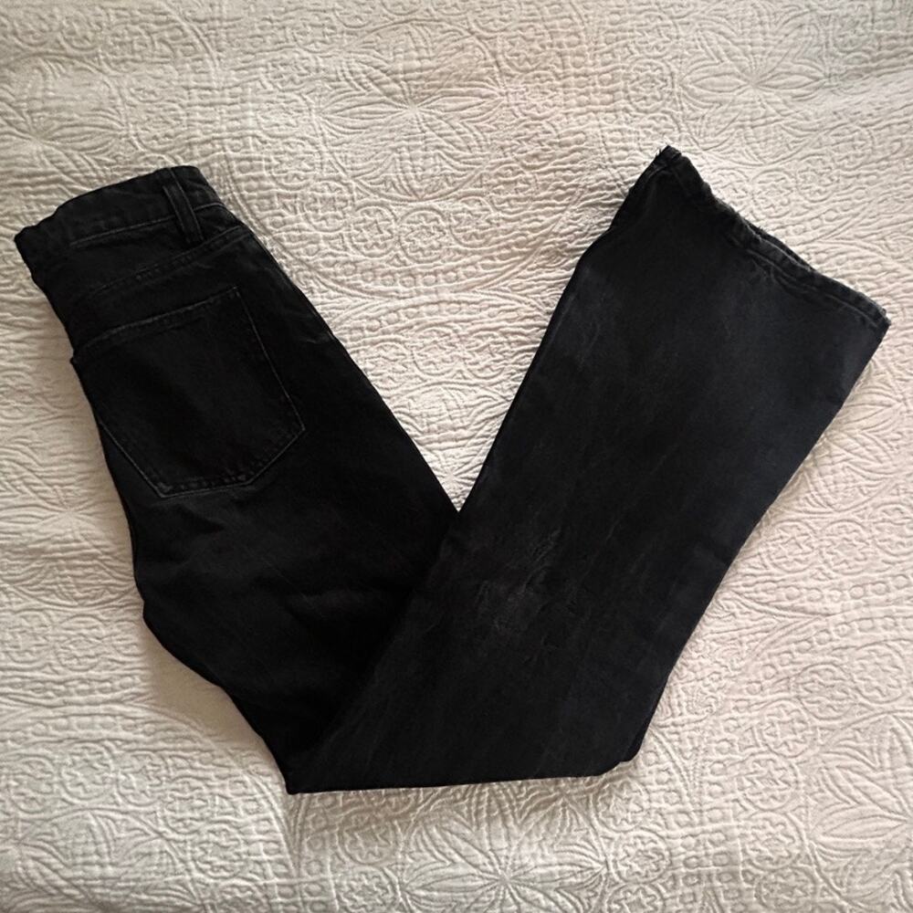 Zara Black Wide Leg Flare Jeans - Picture 3 of 4